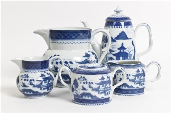 A Five Piece Mottahedeh Coffee