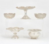 A FIVE PIECE PERSIAN SILVER TA