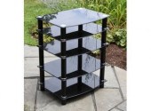 A five shelf tempered glass wi