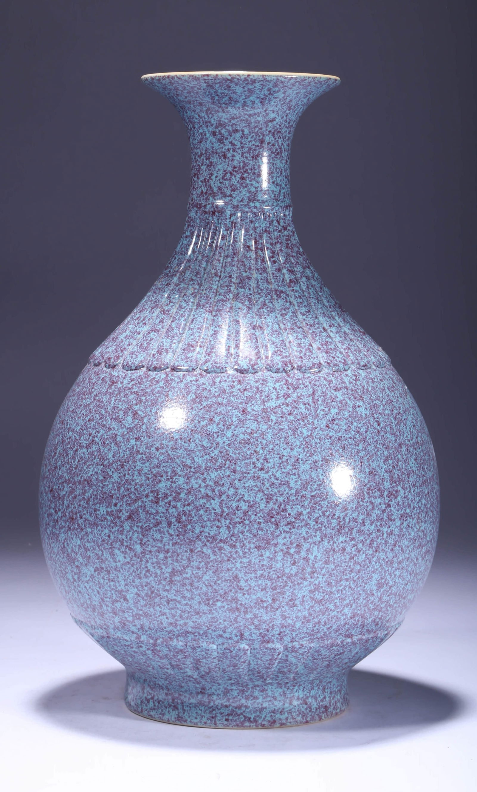 A FLAMBE GLAZED MELON SHAPED