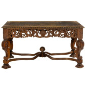 A FLEMISH BAROQUE STYLE OAK LI