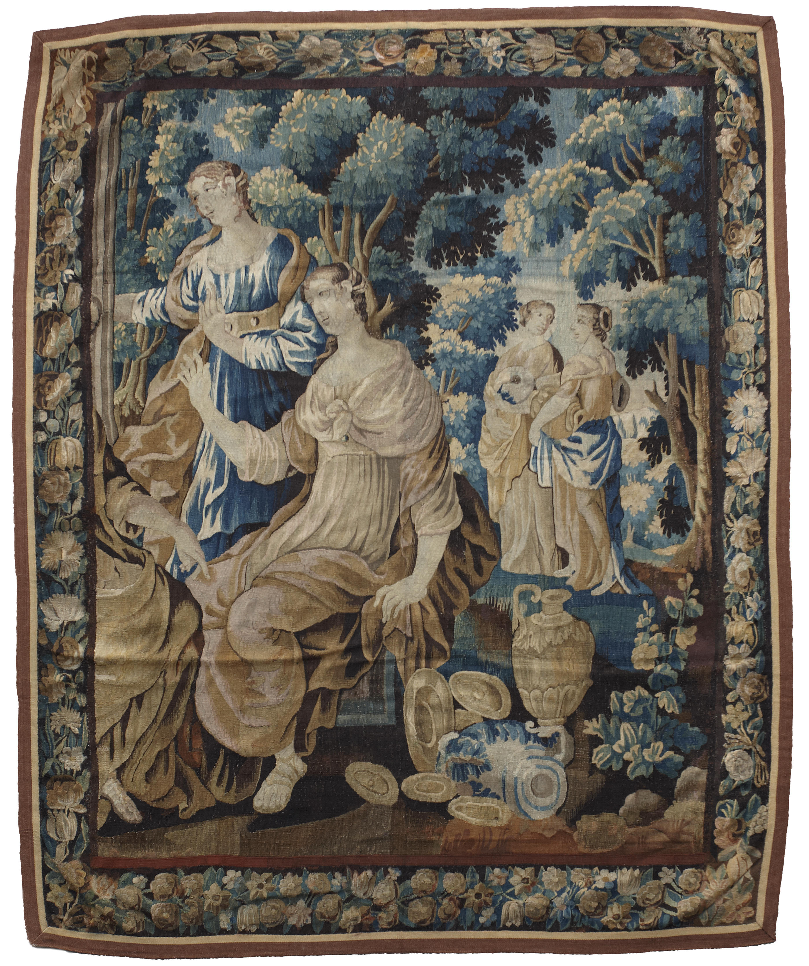 A Flemish Baroque tapestry .
