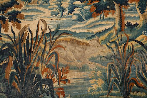 A FLEMISH BAROQUE WOODLAND TAPESTRY