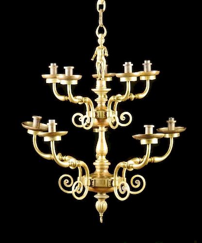A FLEMISH EIGHT-LIGHT FIGURAL