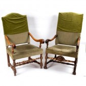 A Flemish walnut armchair, par