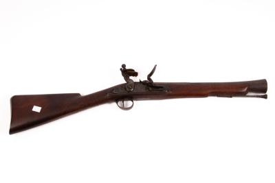 A flintlock blunderbuss, the side