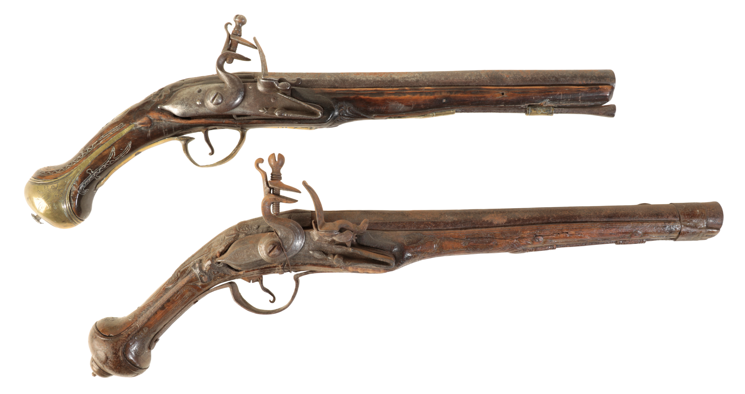 A FLINTLOCK DUELLING PISTOL with