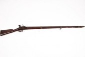 A flintlock rifle, the side pl