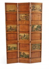 A FLOOR SCREEN INSET WITH CURR