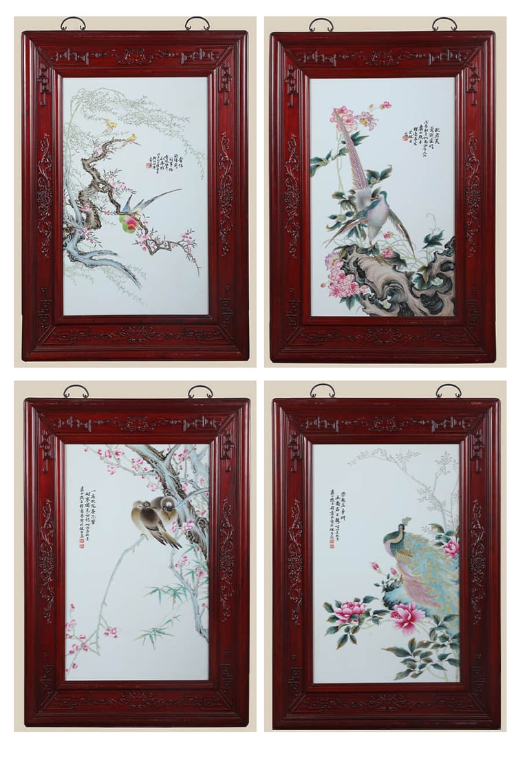 A 'FLOWER AND EXOTIC BIRD'