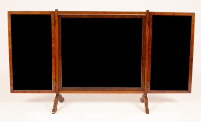 A folding dressing table mirror,