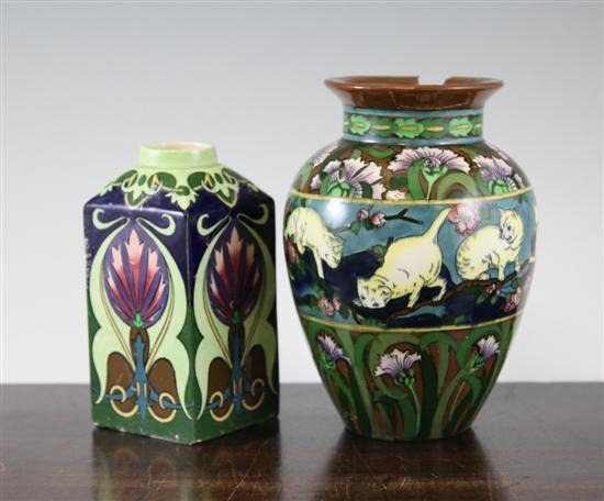 A Foley 'Intarsio' ovoid vase