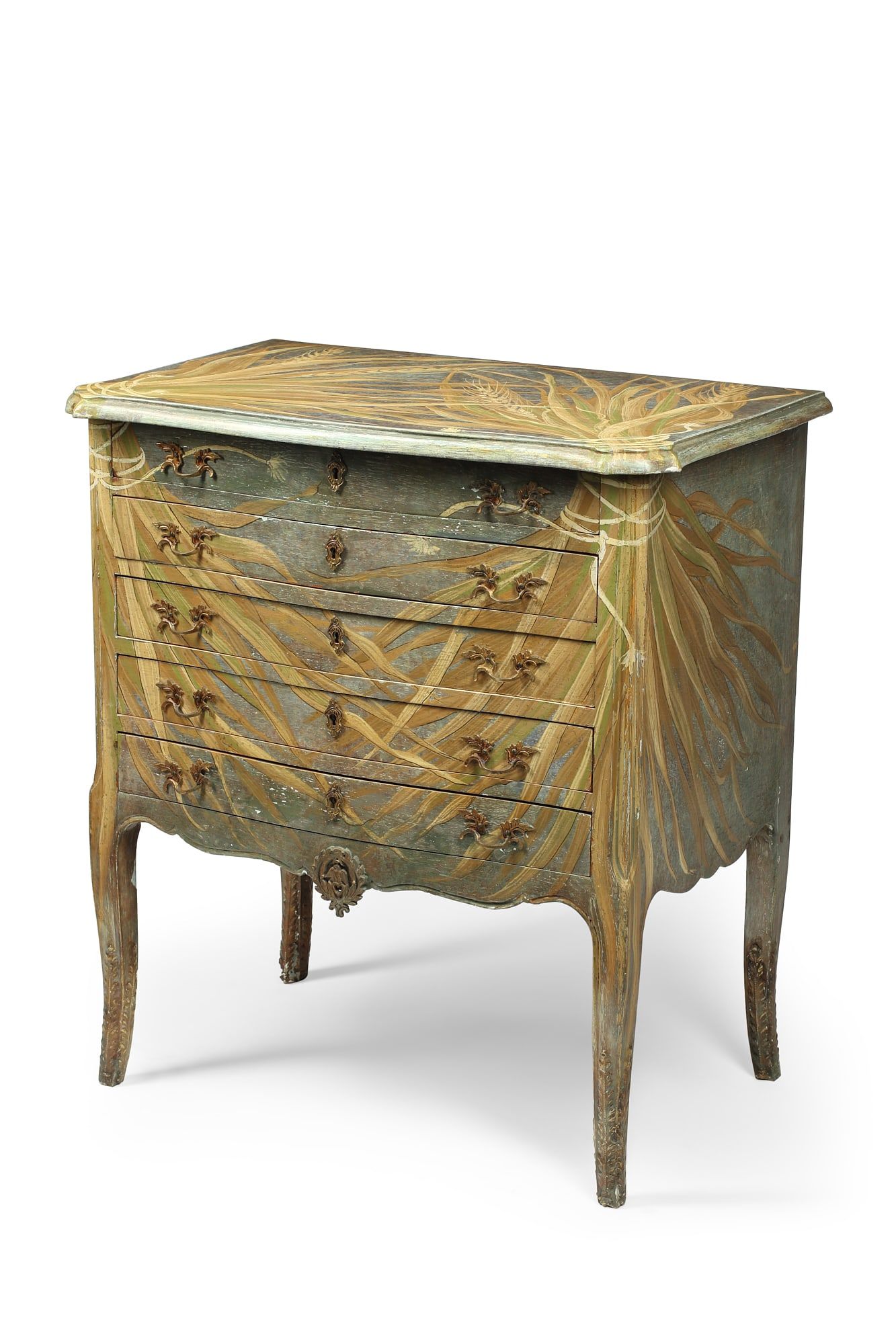 A FOLIATE PAINT DECORATED