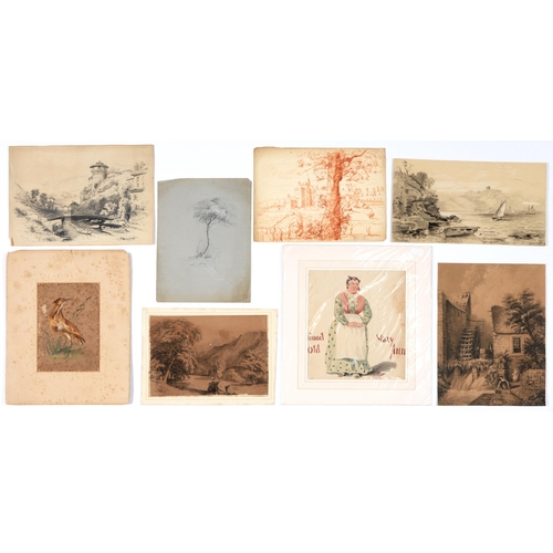 A folio of pictures and prints,
