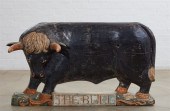 A FOLK ART BULL FORM PUB OR RE