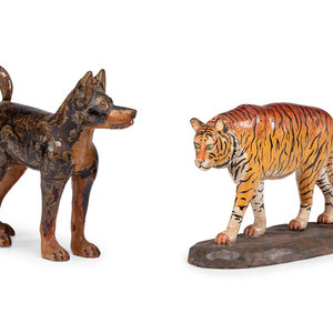 A Folk Art Carved and Painted