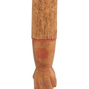 A Folk Art Carved Maple Figural