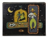 A FOLK ART PAINTED BOX OF A DA