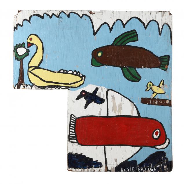 A FOLK ART PAINTING BY ROSIE LEE