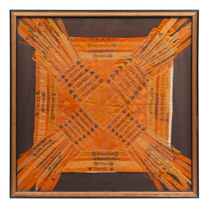 A Folk Art Silk Cigar Ribbon