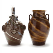 A FOLK POTTERY TEAPOT BY JOE R