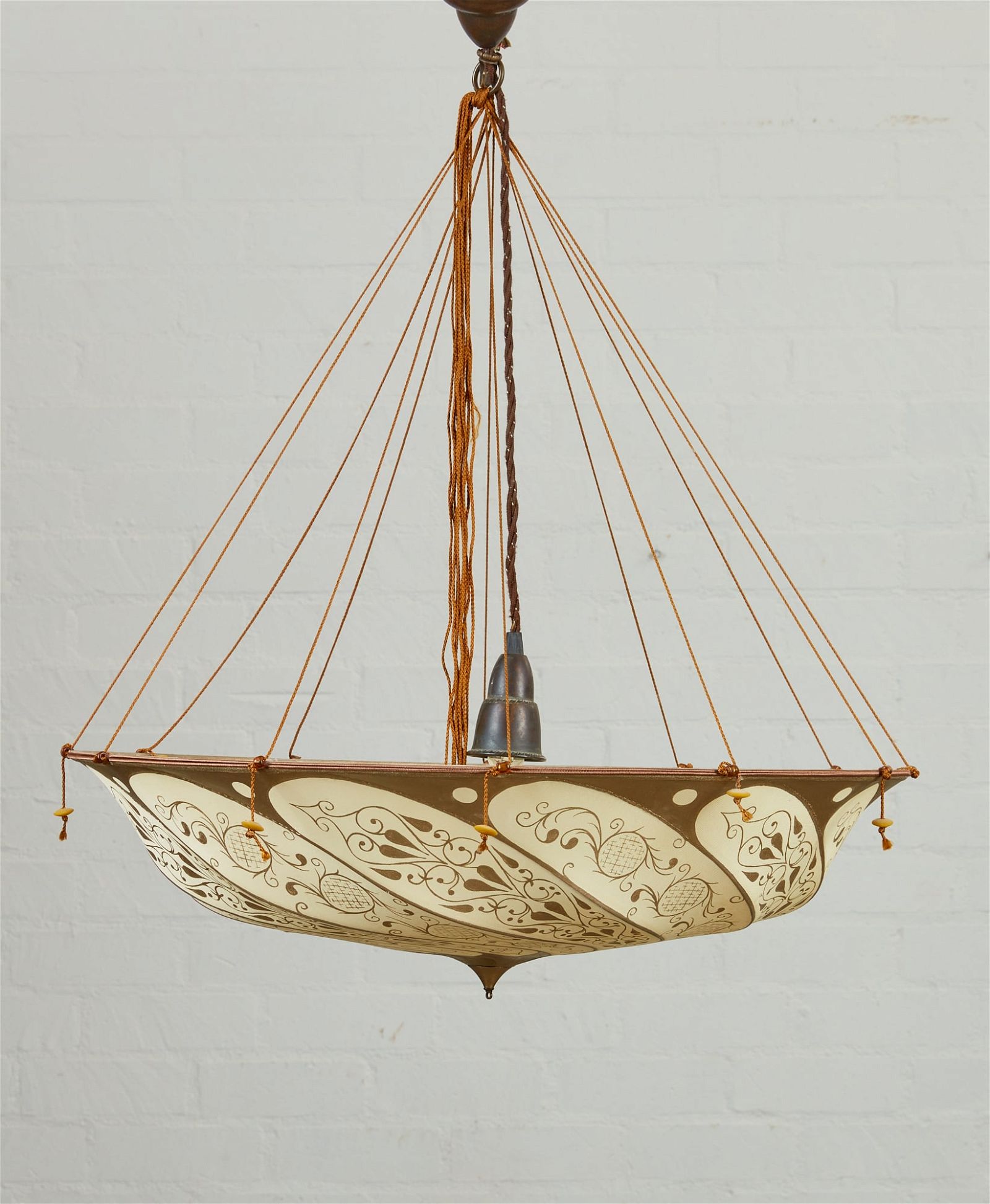 A FORTUNY IVORY SILK SCUDO SARACENO