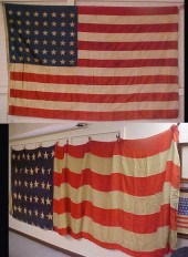 A forty-four star linen flag