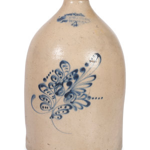 A Four-Gallon Cobalt-Decorated