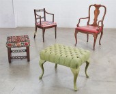 A FOUR PIECE GROUP OF SEAT FUR