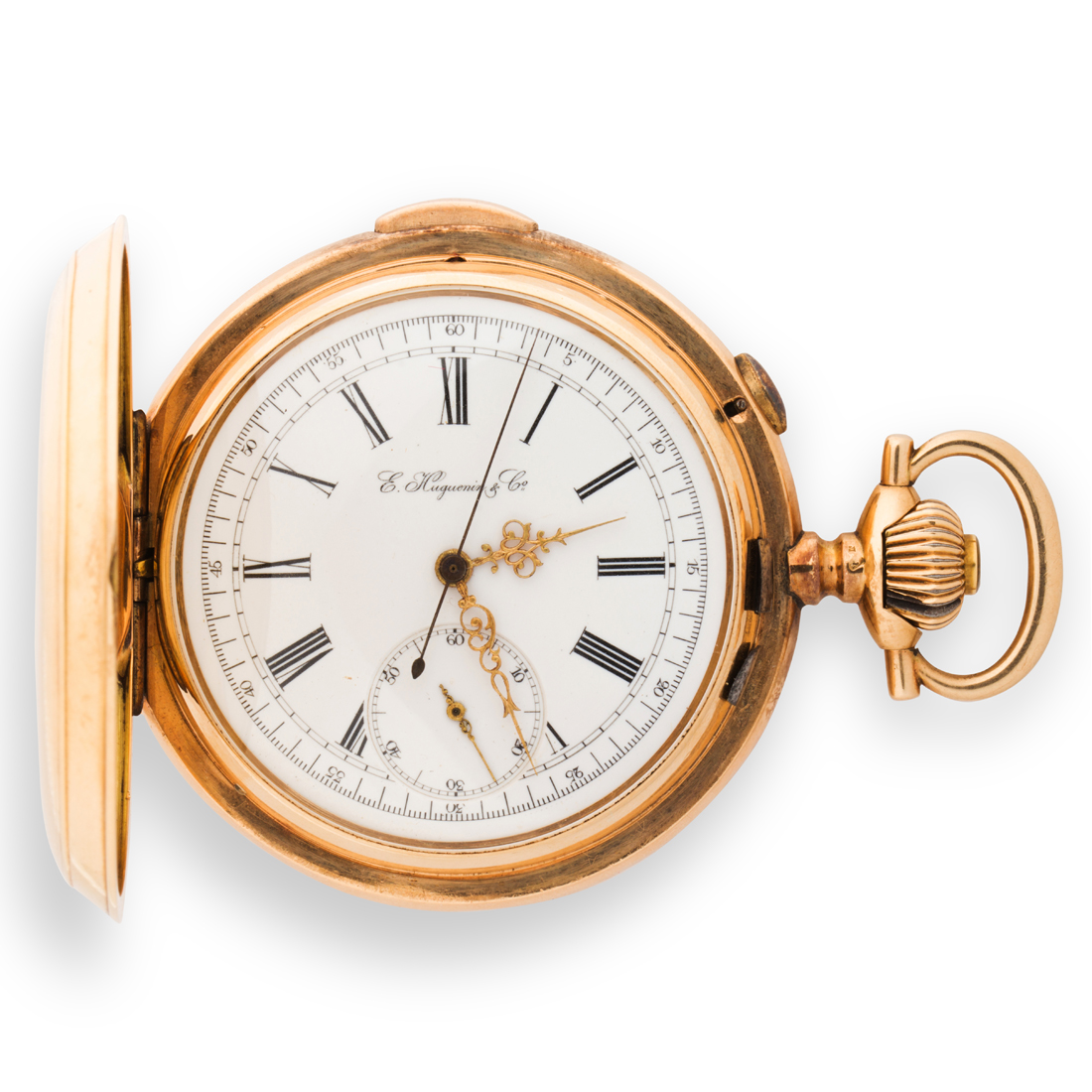 A FOURTEEN KARAT GOLD POCKET WATCH,