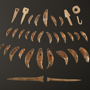 A Frame of Drilled Teeth, Bone