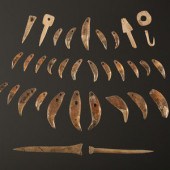 A Frame of Drilled Teeth, Bone
