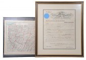 A framed 1865 corporation char