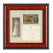 A FRAMED 1900 WHITE HOUSE INVI