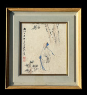 A FRAMED ART PAINTING, (ZHANG