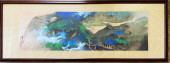 A FRAMED ART PAINTING, (ZHANG