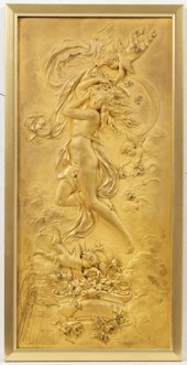 A Framed Austrian Gilt Metal R