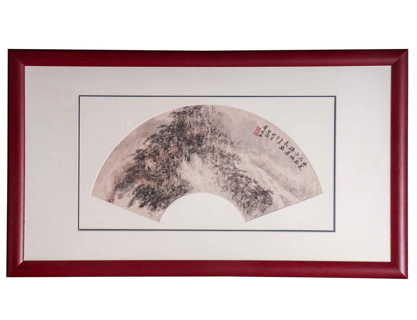 A FRAMED CHINESE PAINTING SIGNED FU
