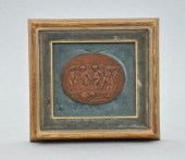 A Framed Copper Relief Plaquet