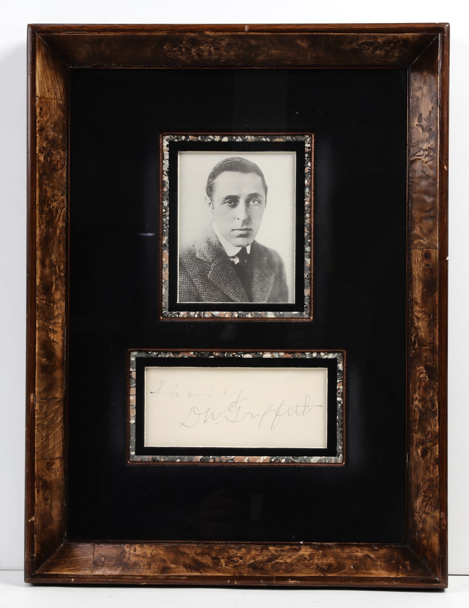A FRAMED D.W. GRIFFITH AUTOGRAPH