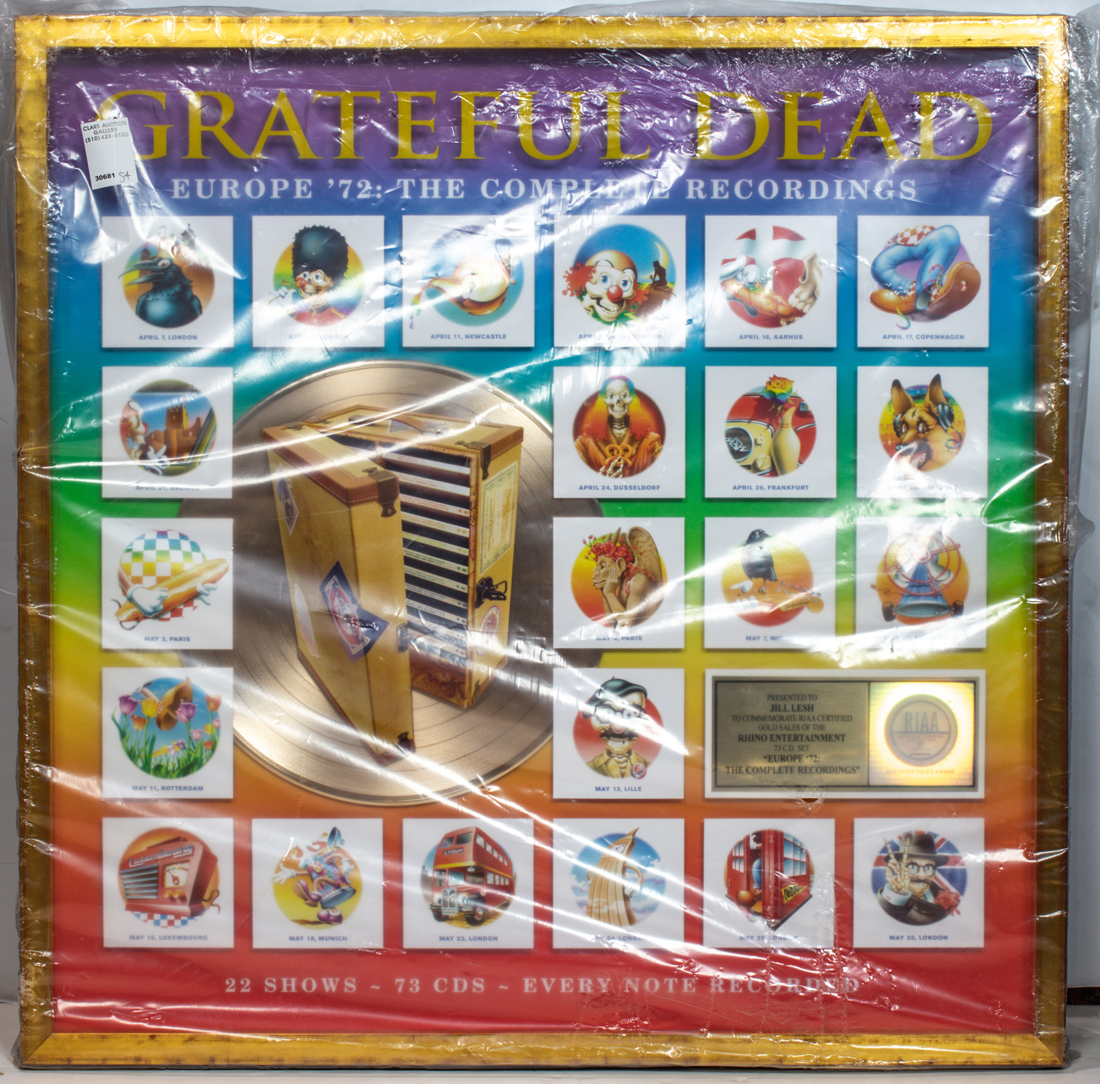 A FRAMED GRATEFUL DEAD "EUROPE '72: