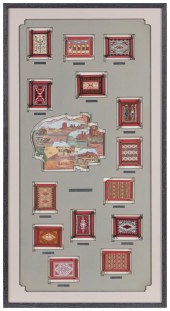 A FRAMED GROUP OF NAVAJO "LEGA