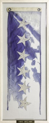 A FRAMED HMS BELLAMY SIX STAR