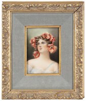A FRAMED KPM PLAQUEA framed KP