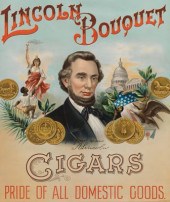 A Framed Lincoln Bouquet Cigar