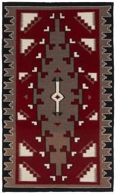 A FRAMED NAVAJO GANADO RUGA fr