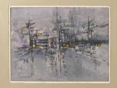 A framed oil on canvas signed