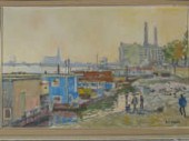 A framed oil on canvas sea the