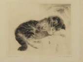 A framed original etching of C