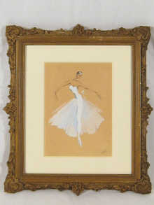 A framed Russian School watercolour